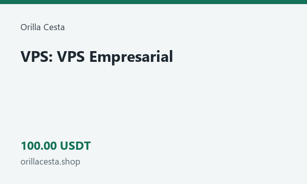 VPS: VPS Empresarial · 100 USDT