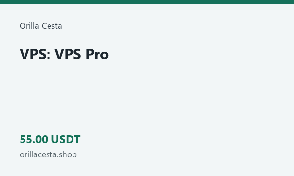 VPS: VPS Pro · 55 USDT